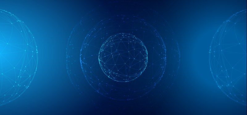 科技线条球体信息技术PPT背景图片