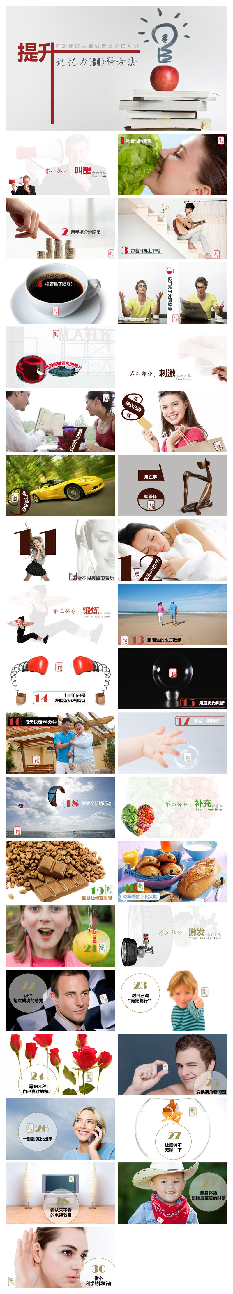提升记忆力30种方法训练PPT模板
