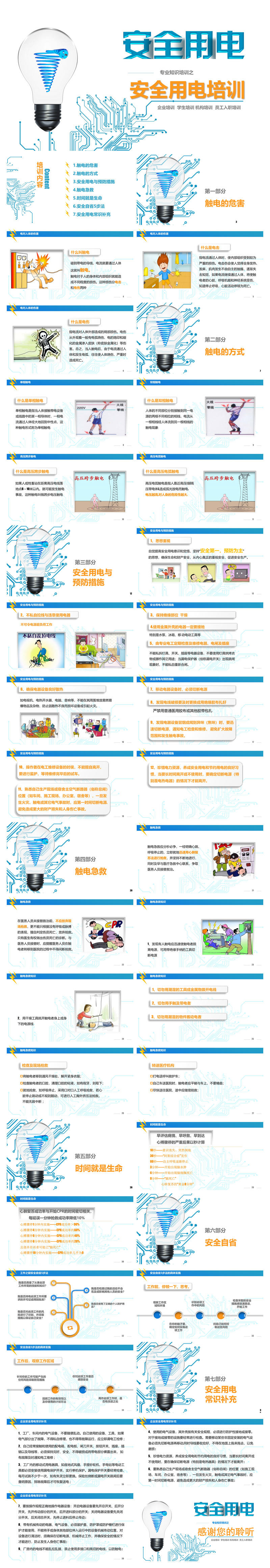 企业安全用电培训PPT课件模板