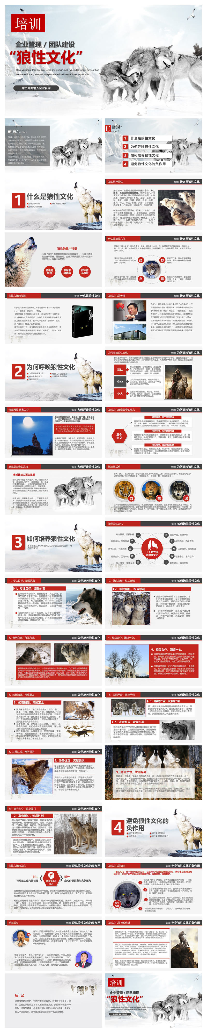 企业文化狼性精神培训PPT课件模板