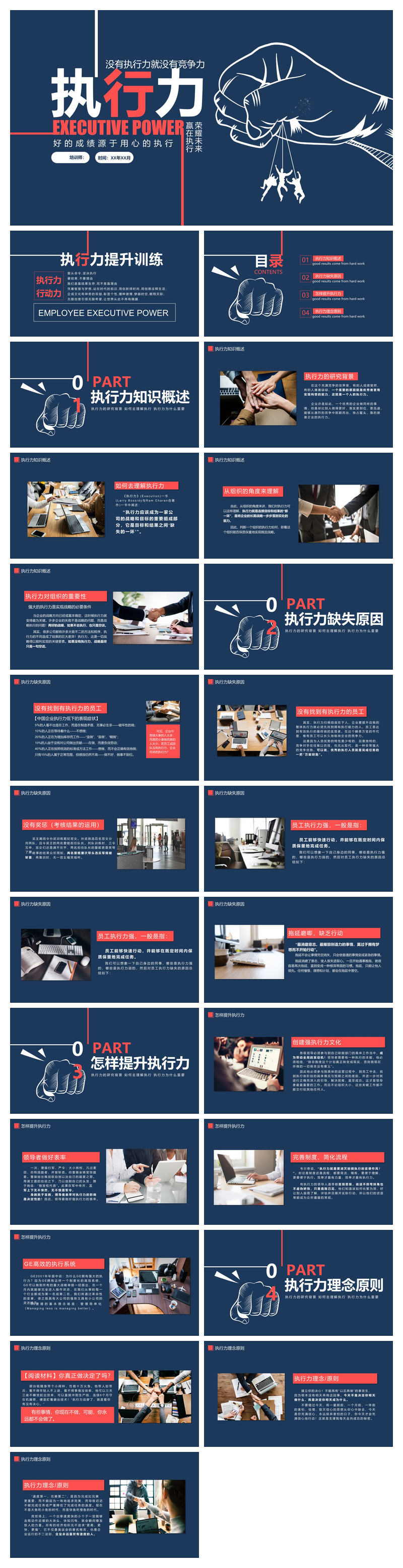 提升执行力行动力培训PPT课件模板