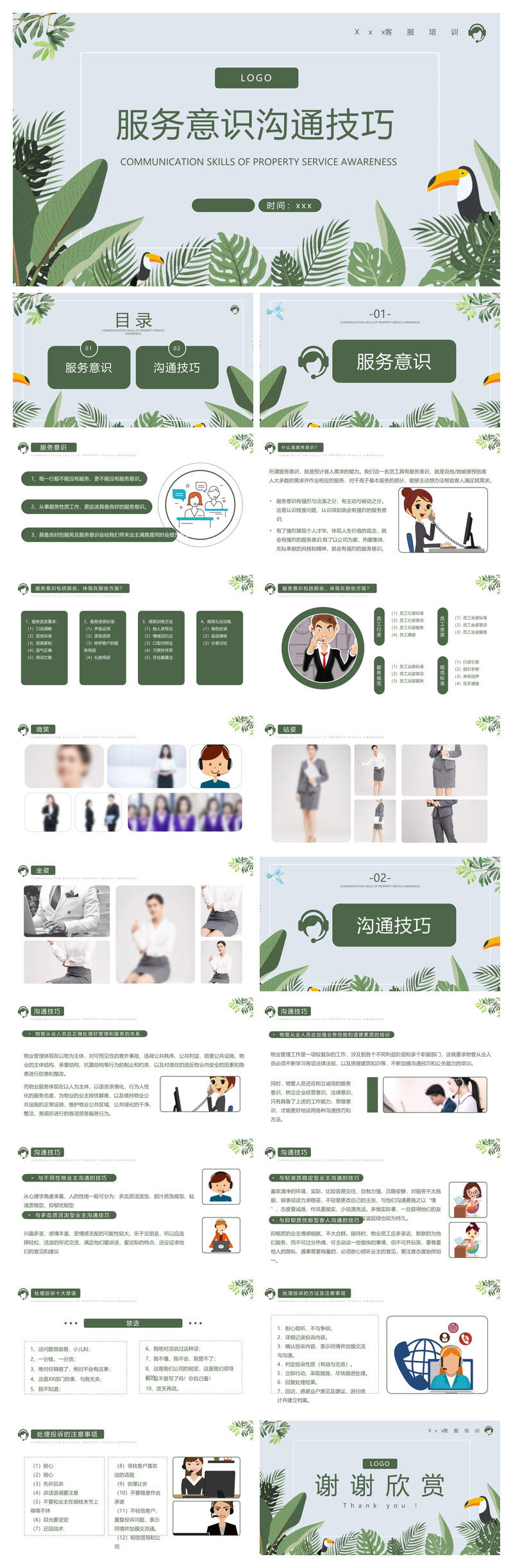 服务意识沟通技巧培训PPT课件模板