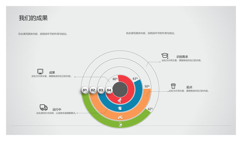 环形比例图PPT素材