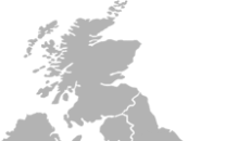 灰色英国地图透明PNG图片