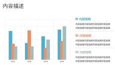 带说明文字的PPT柱形图模板