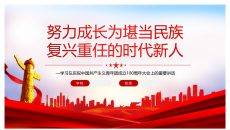 努力成为堪当民族复兴重任时代新人PPT模板