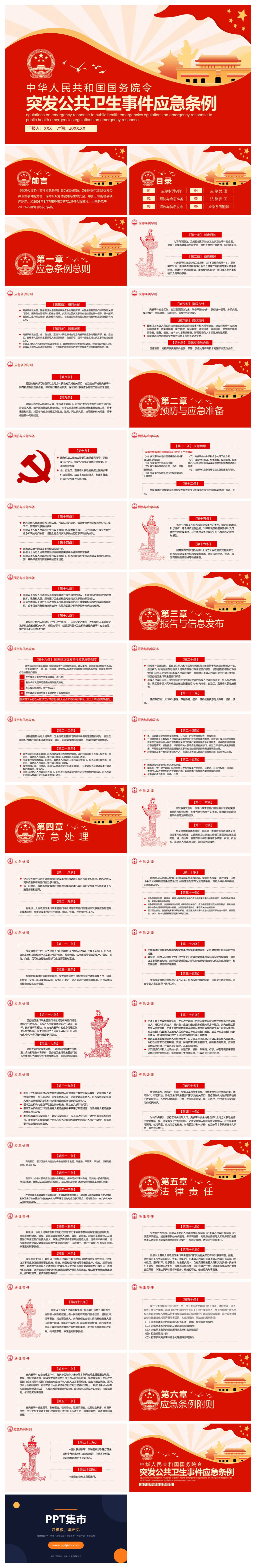 突发公共卫生事件应急条例PPT模板