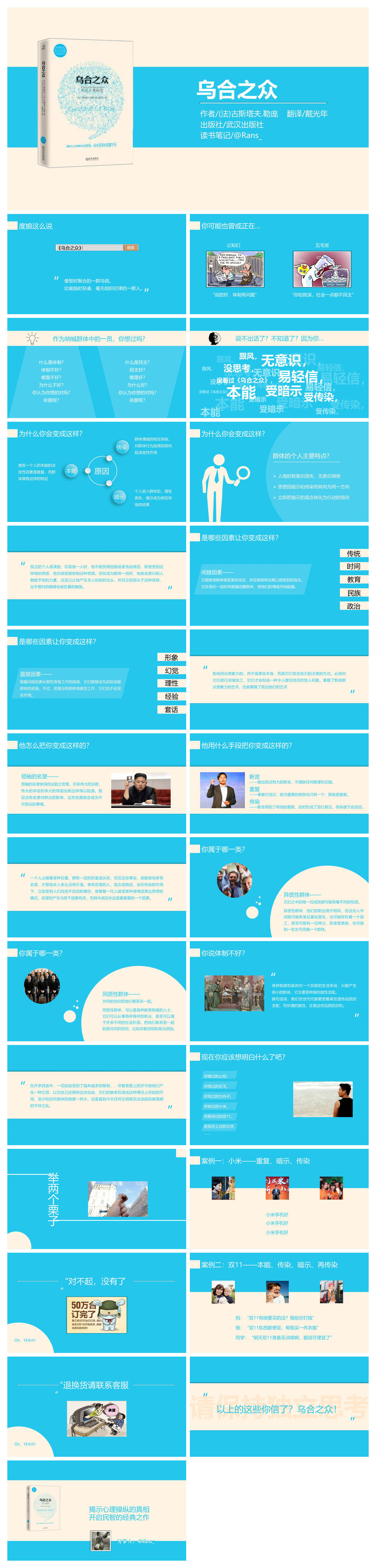 《乌合之众》读书笔记PPT
