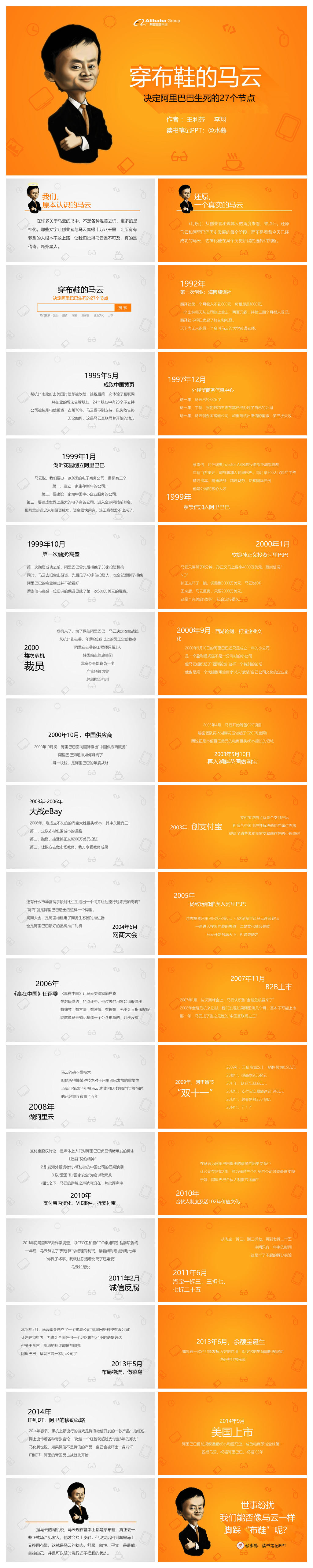 《穿布鞋的马云》读书笔记PPT