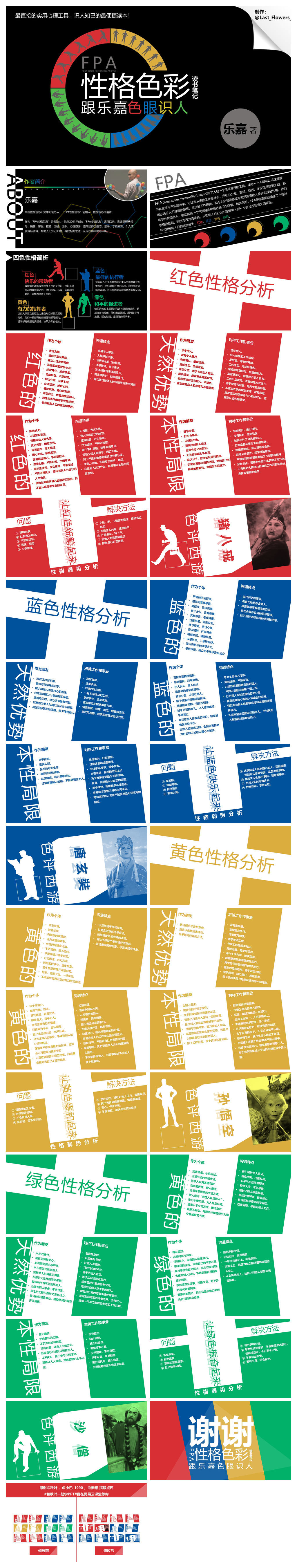 性格色彩分析读书笔记PPT