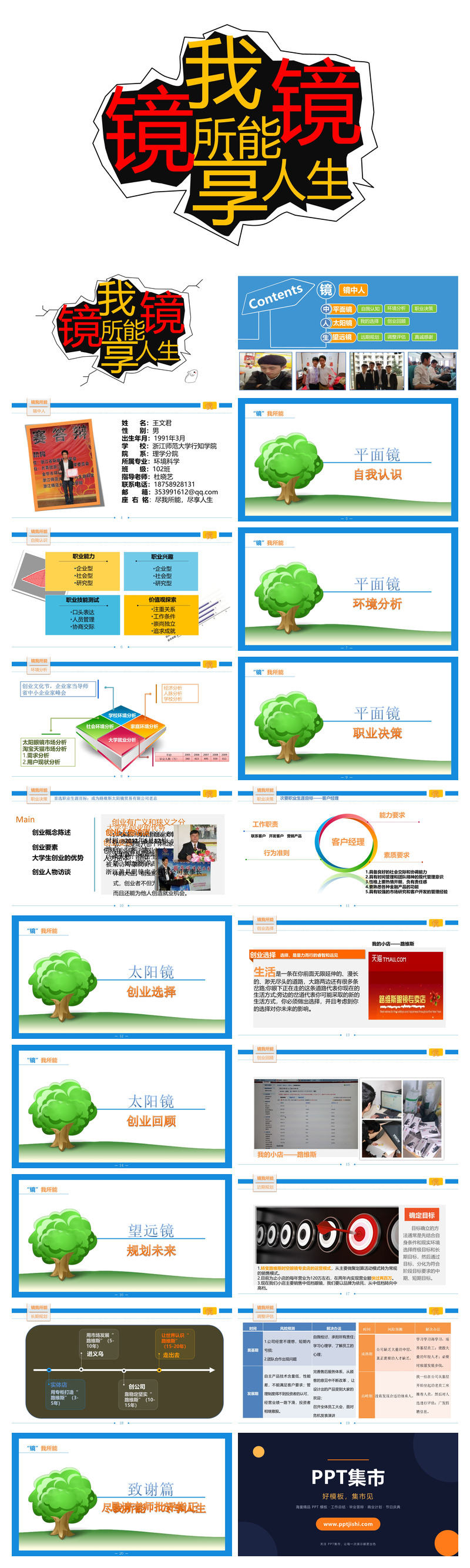 精美动态职业规划PPT模板