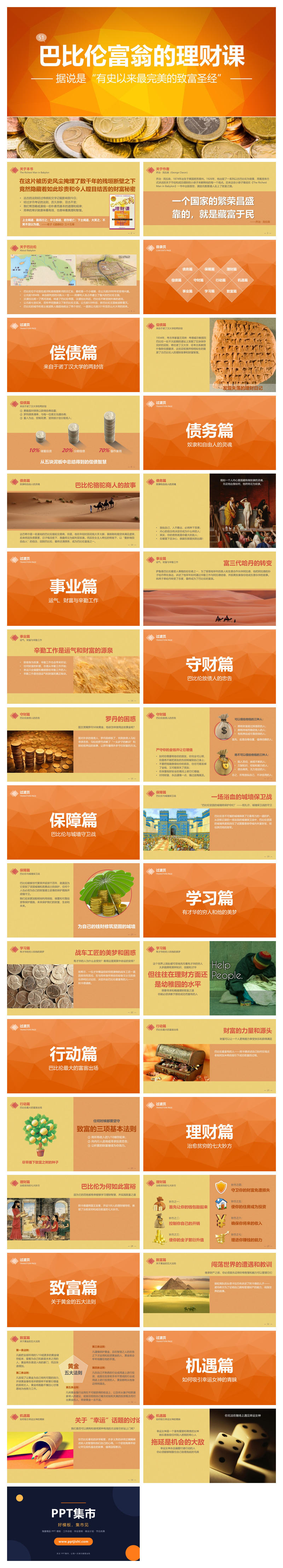 巴比伦富翁的理财课PPT读书笔记