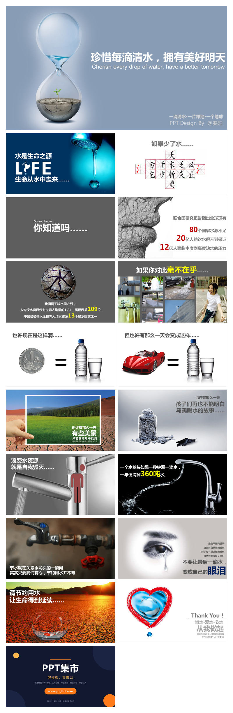 倡导宣传节约用水PPT作品