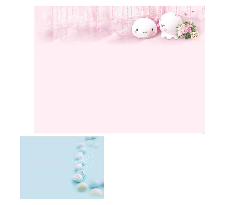 粉色系超可爱PPT背景图片
