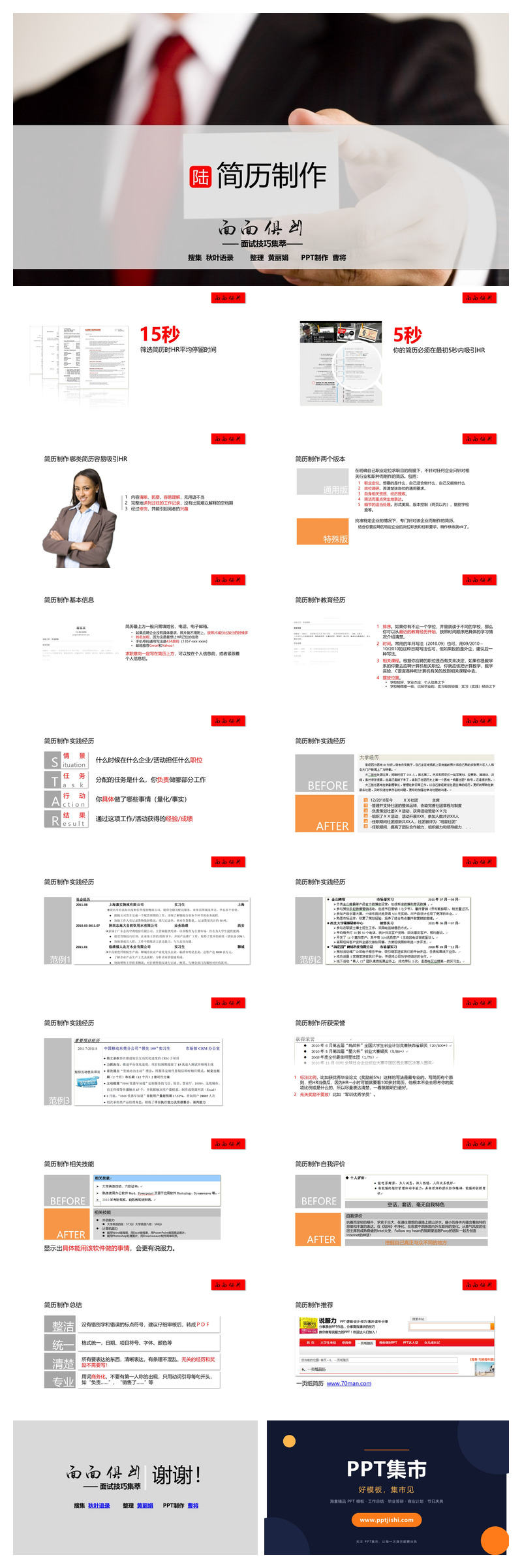 如何制作吸引人的简历PPT教程