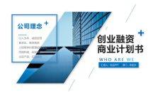 创业融资商业计划书PPT模板
