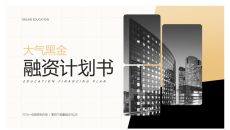 大气黑金商业融资计划书PPT模板