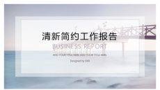 淡雅简约工作报告PPT模板