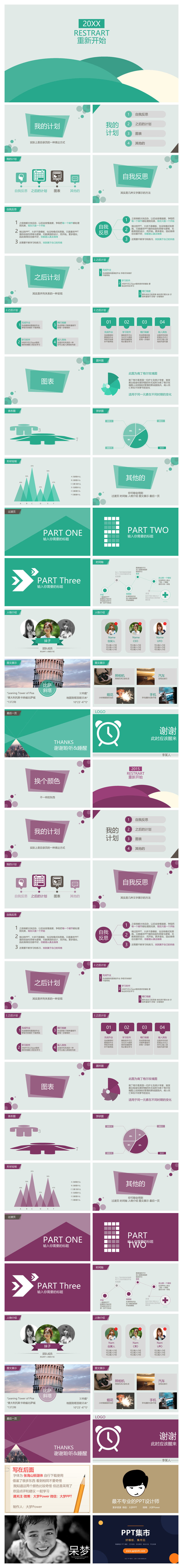 精美实用总结计划PPT模板
