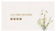 简约文艺淡雅清新PPT模板