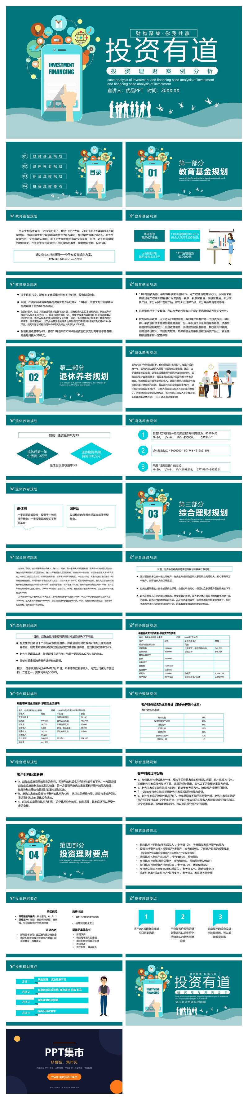 投资理财案例分析PPT模板