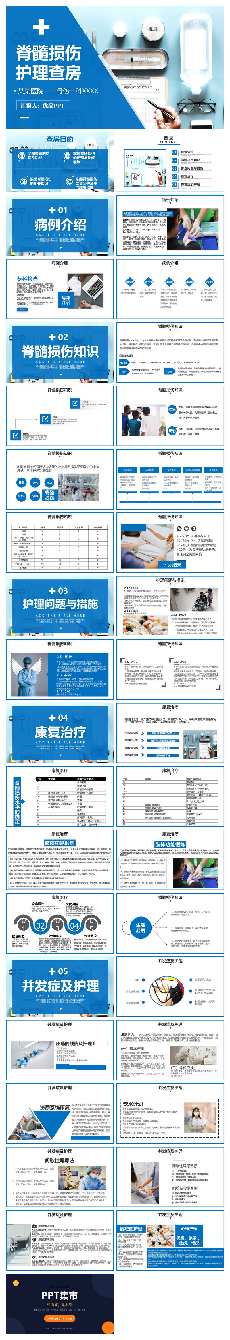 骨髓损伤治疗护理查房PPT模板