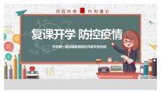 开学学校新冠疫情防控PPT模板