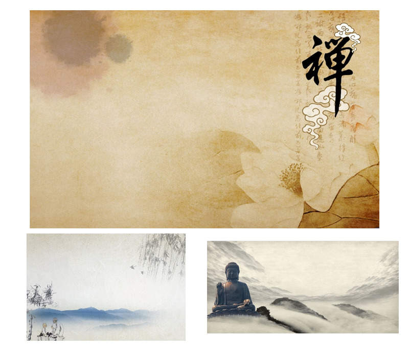 古韵禅意幻灯片背景图片