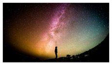 夜空星空繁星点点PPT背景图片