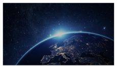 宇宙地球光线PPT背景图片