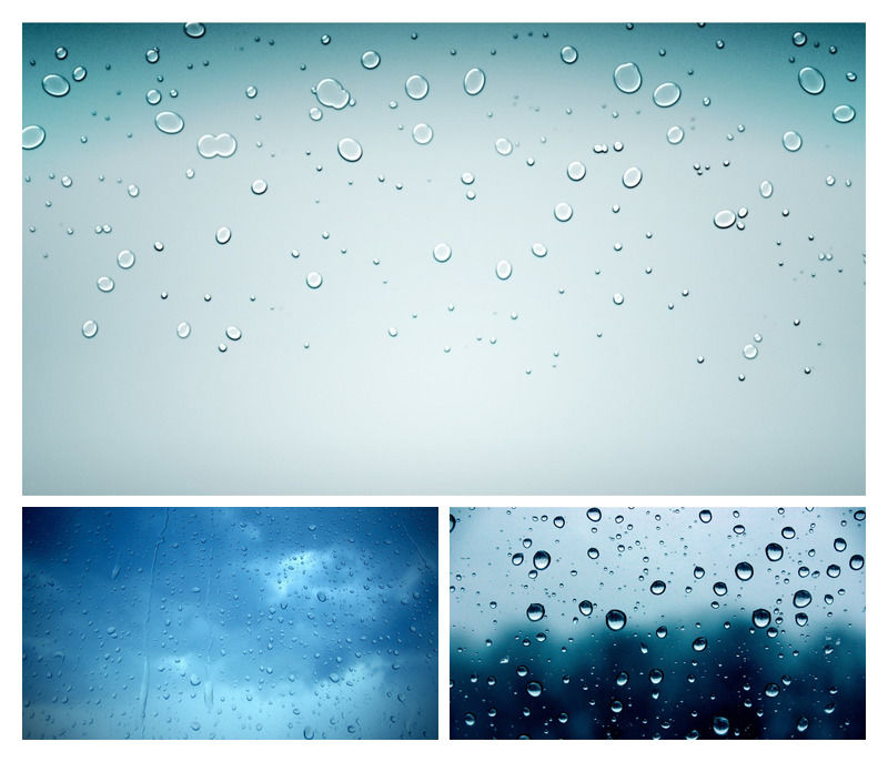 水滴雨雾幻灯片背景图片