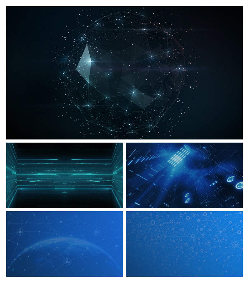 点线粒子科技感PPT背景图片