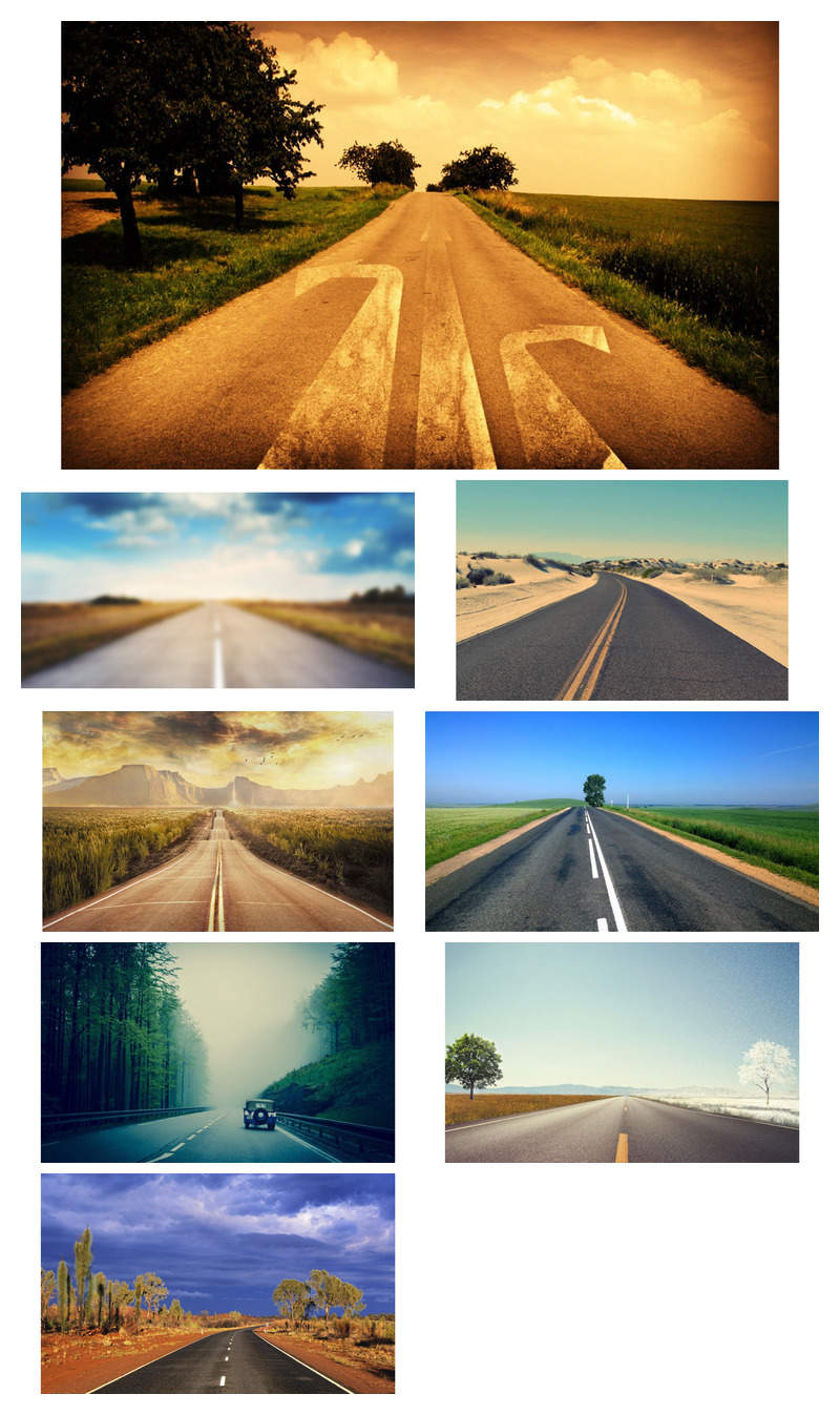 道路公路在路上PPT背景图片