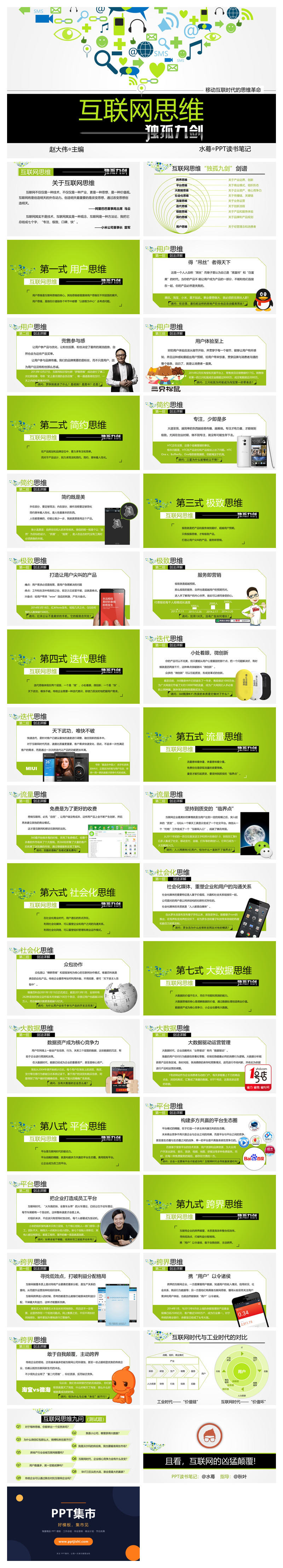 互联网思维独孤九剑PPT读书笔记