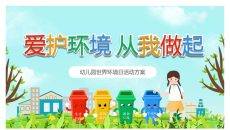 卡通爱护环境从我做起PPT模板