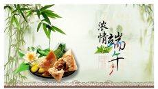 清幽竹林竹子端午节PPT模板
