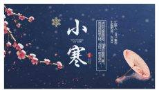 下雪梅花小寒节气PPT模板