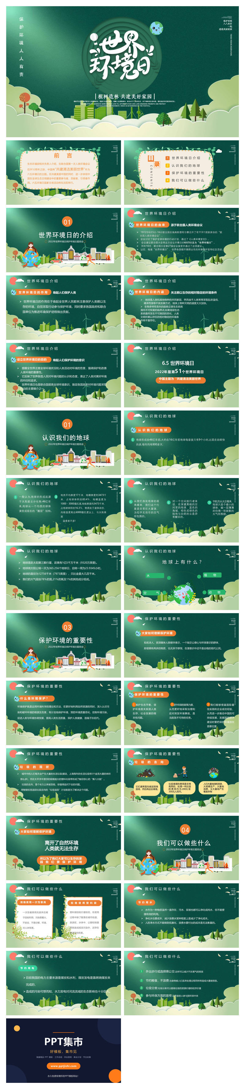 世界环境日环境保护PPT模板