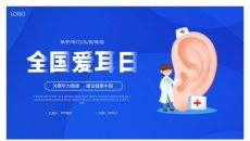 关爱听力健康全国爱耳日PPT模板