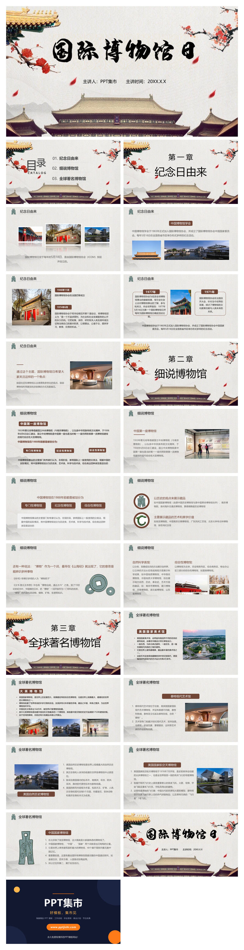 古建筑国际博物馆日PPT模板