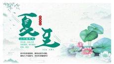 荷花夏至节气主题PPT模板