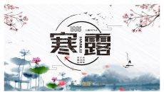 荷花寒露节气主题PPT模板