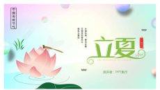 荷花蜻蜓立夏节气PPT模板