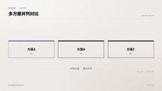 多方案并列对比PPT图表1页