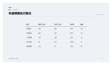 年度预算执行情况PPT图表