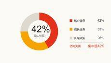 业务结构占比饼状图PPT图表4页