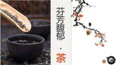 芬芳馥郁茶叶茶艺茶文化PPT模板