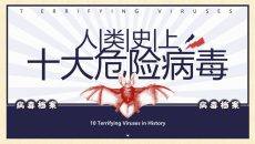 人类历史十大危险病毒科普PPT模板
