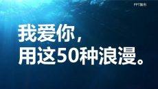情人节50种语言说我爱你浪漫告白情话PPT模板
