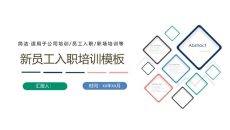 简约清新新员工入职培训PPT课件模板